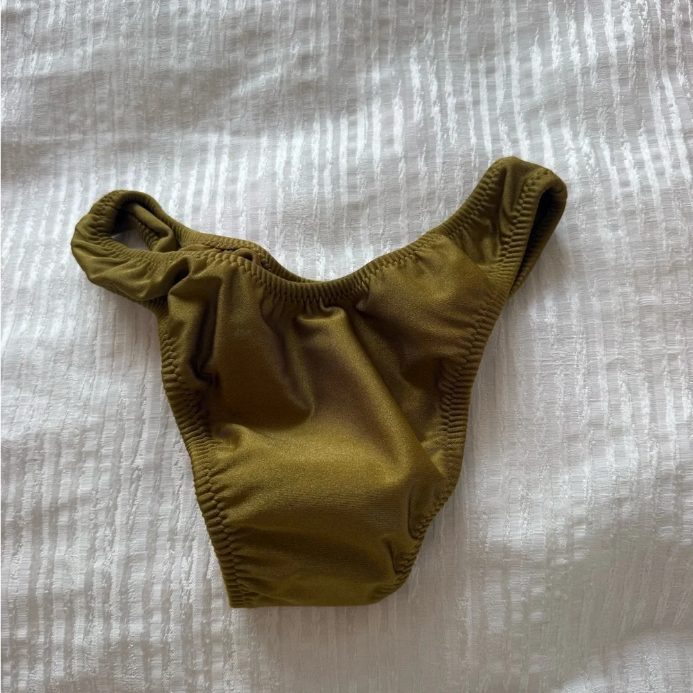 Loleia swimsuit bottoms “a side of olives - scrunchie bottoms”